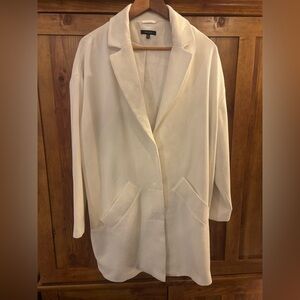 RW&CO Cream Textured Oversized Blazer • Minimalist Quiet Luxury Timeless M/L Fit